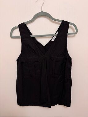 BCBGeneration Black Sleeveless V-Neck Top